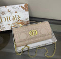 Dior Caro Wallet on Chain – Quilted Calfskin